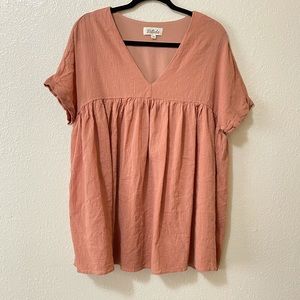 Pre-loved! LISTICLE Burnt Orange Babydoll Dress!